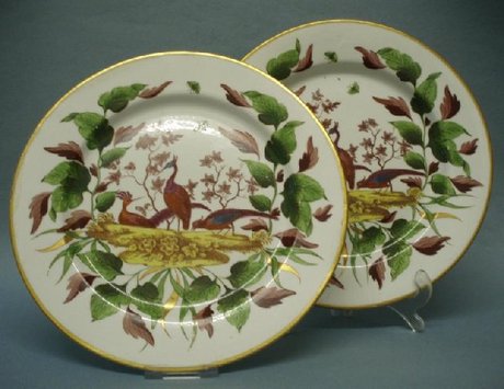 An Extremely Rare Pair of Minton Plates