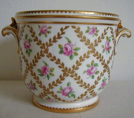 Antique French Porcelain Ice Pail or Cache-pot