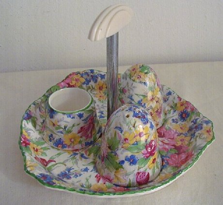 Midwinter Brama Chintz Cruet Set & Stand C1946