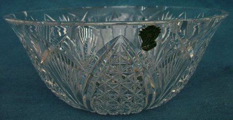 Waterford Crystal Moon Coin Design Fruit Bowl with Original Sti