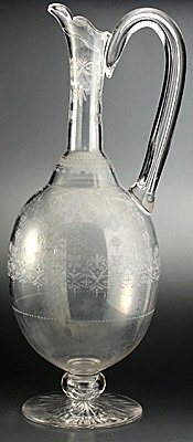 ENGRAVED WINE WATER JUG PITCHER FLASK