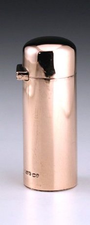 9ct. GOLD SCENT BOTTLE BY HILLIARD & THOMASON