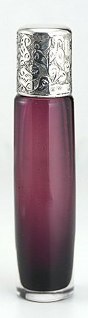 SAMPSON MORDAN AMETHYST GLASS SCENT PERFUME BOTTLE