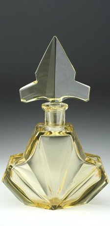 DECO CITRON CUT CRYSTAL SCENT PERFUME BOTTLE