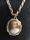 Fine GEORGIAN Antique Gold Mourning Portrait Miniature Necklace