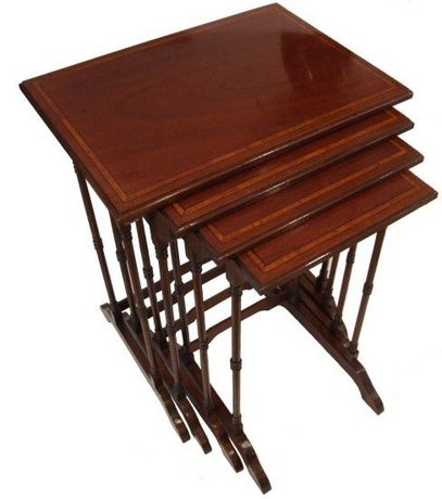 Edwardian quartetto of mahogany tables