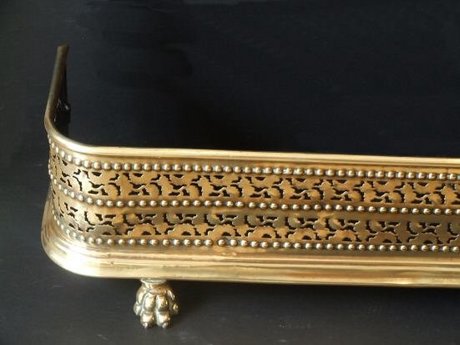 Victorian brass fender