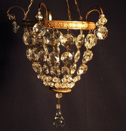 Small Edwardian purse chandelier