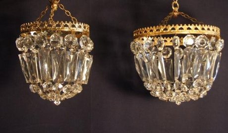 Pair of near matching purse chandeliers