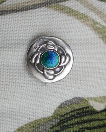 Charles Horner Art Nouveau Silver and Enamel Liberty Brooch