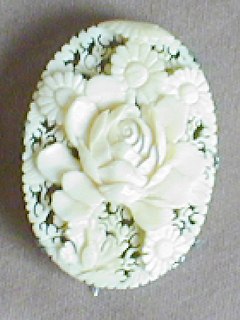 Carved Ivory Brooch