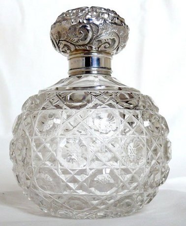 Silver Topped Perfume Bottle