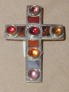 Silver Cross Brooch