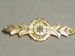 Gold Bar Brooch