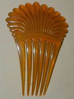 Carved Tortoiseshell Hair Comb