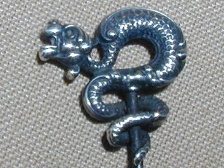 Silver Dragon Hat Pin