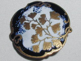 Art Nouveau Enamelled Button