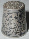 Silver Niello Thimble