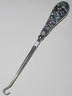 Silver Button Hook