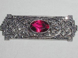 Art Deco Silver Brooch