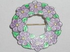 Silver Enamelled Brooch