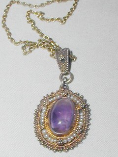 Silver Gilt Amethyst Necklace