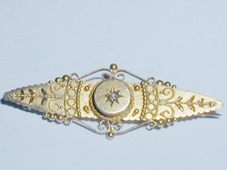 9ct Gold Victorian Bar Brooch