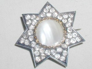 Victorian Silver Star Brooch