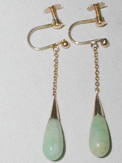 Jade & Gold Earrings