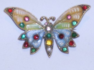 Jewelled Butterfly Brooch