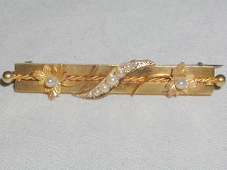 Gold Bar Brooch