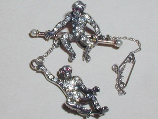 Victorian Monkeys Brooch