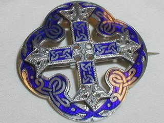 Silver Enamelled Brooch