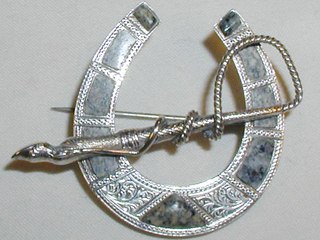 Silver Scottish Agate Brooch