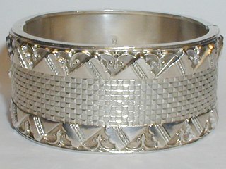 Victorian Silver Bangle