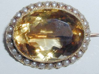 Victorian Citrine Brooch