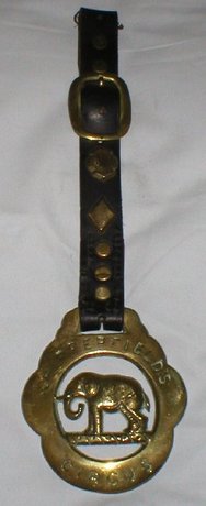 Very Rare Chippendale Circus Horse Brass On Martingale